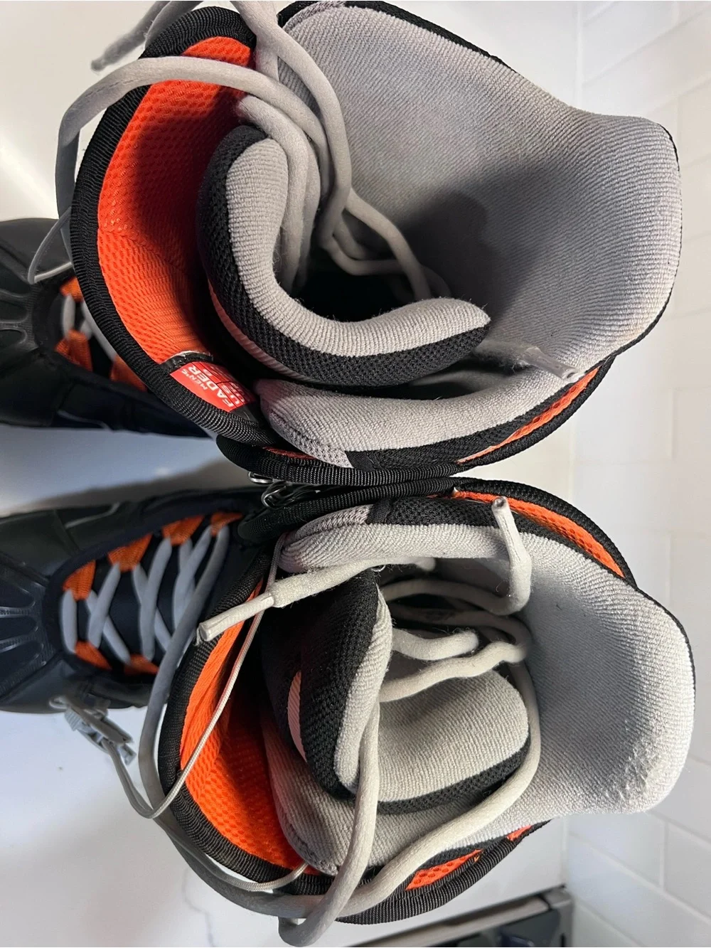 Burton Fader Matrix 2 Lace Snowboarding Boots Black/Grey/Orange Size Men's 8